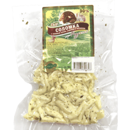 "Соломка" с зеленым луком, укропом и чесноком